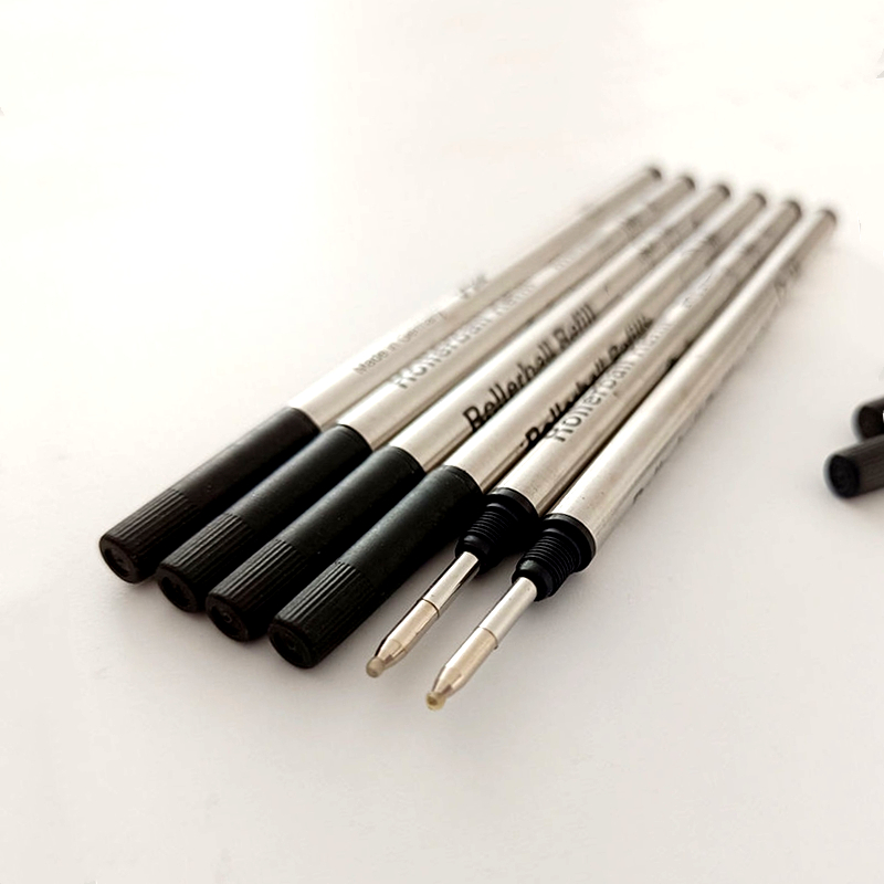 10pcs High Quality Monte Rollerball Pen Refill Black & Blue Gel Pens Refills 710 Screw School Office Writing Smooth Ink Accessories