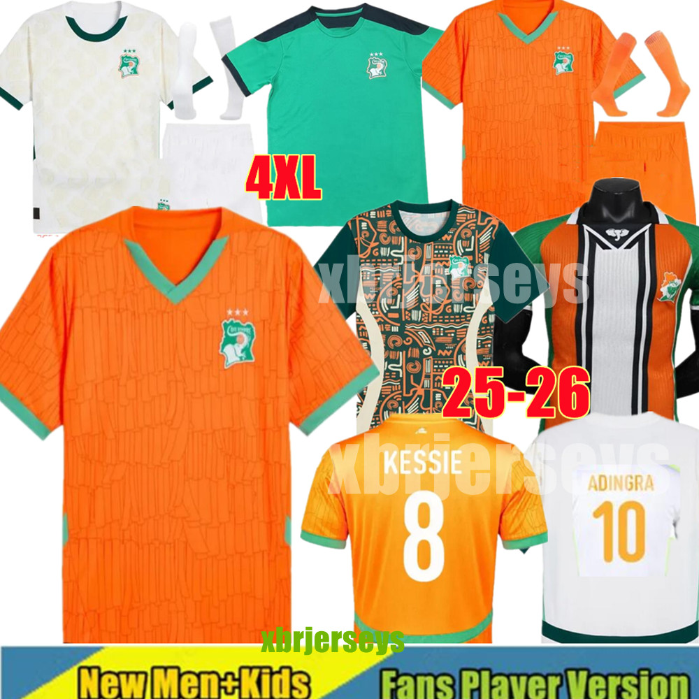 4XL 25 26 Cote d Ivoire Soccer Jerseys national football team KESSIE ADINGRA ZAHA Uniforms 2025 2026 Football Shirt BOGA CORNET 2024 Men Kids Kits Socks Full Sets