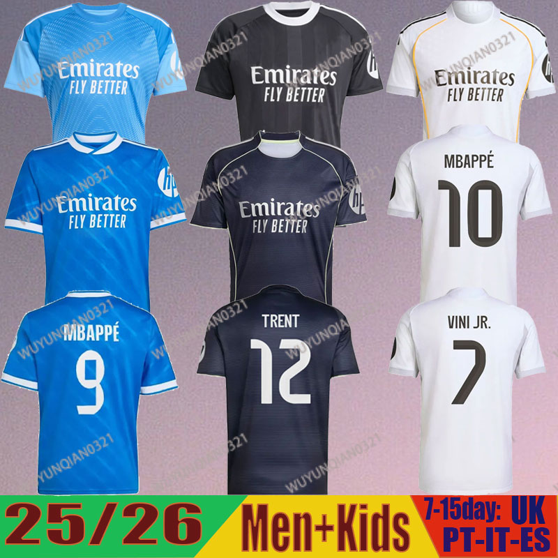 25 26 Reals Madrid Soccer jerseys MBAPPE Jersey BELLINGHAM TRENT VINI JR football shirt Valverde Endrick RODRYGO Arda Guler Trent madrid jersey kids kits