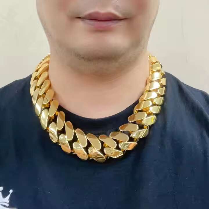Hip Hop Jewelry Fashion Style Luxury and Heavy Necklace Super Big Cuban Necklace Big Ass Cuban Link Chain Miami Cuban Link