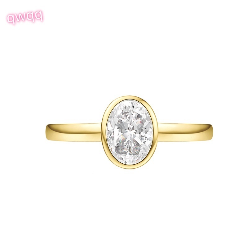 18K Yellow Gold Classic Style Lab Grown Diamond Wedding and Engagement Ring CVD HPHT Womens Party Jewelry Rhodium Plated