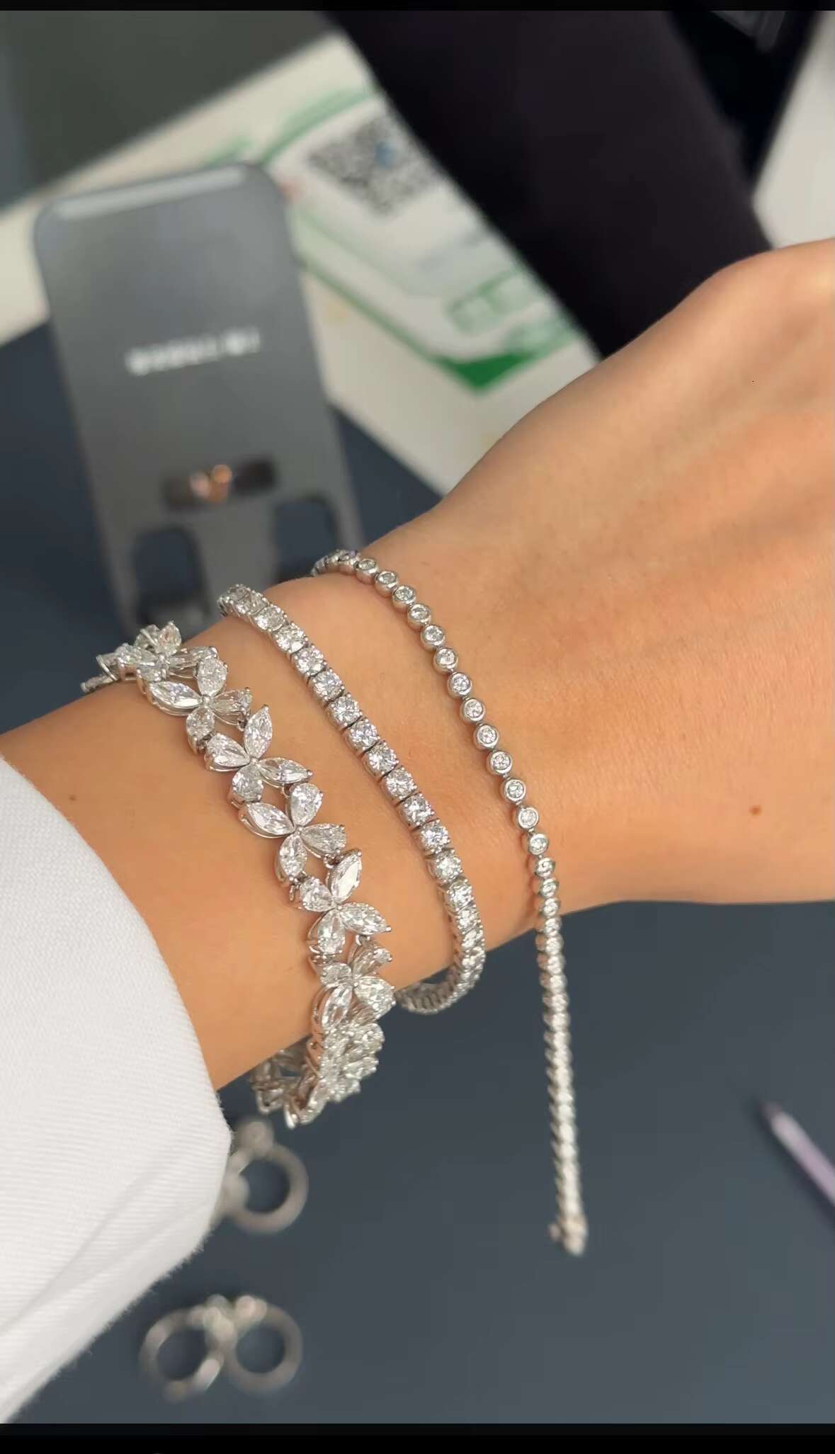 VOAINO Gift Sets 18K 14K 9K Gold 10ct Princess Artificial Lab Grown HPHT CVD Diamond Jewelry Lab Created Diamond Tennis Bracelet