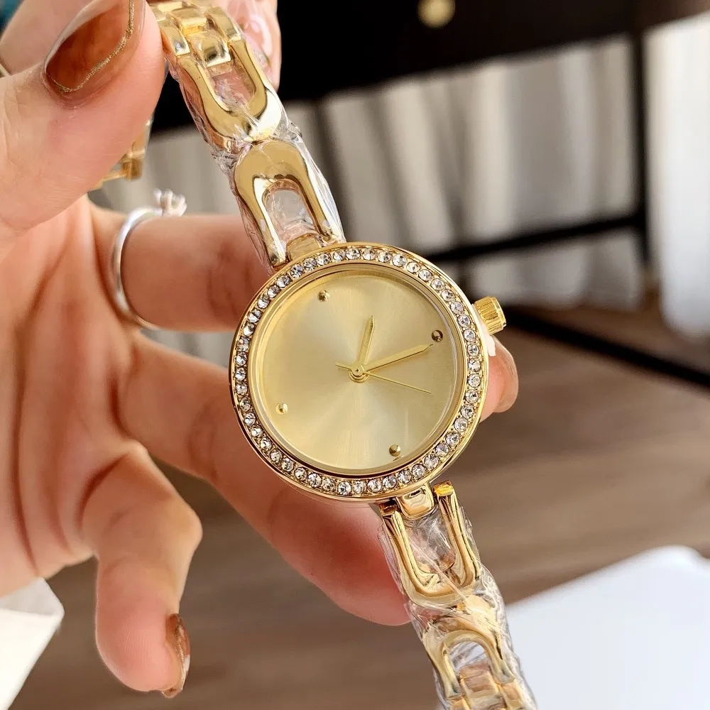 Fashion Brand Wrist Watches Women Ladies Girl Crystal Horse Carriage Style Luxury Metal Steel Band Quartz Clock COA