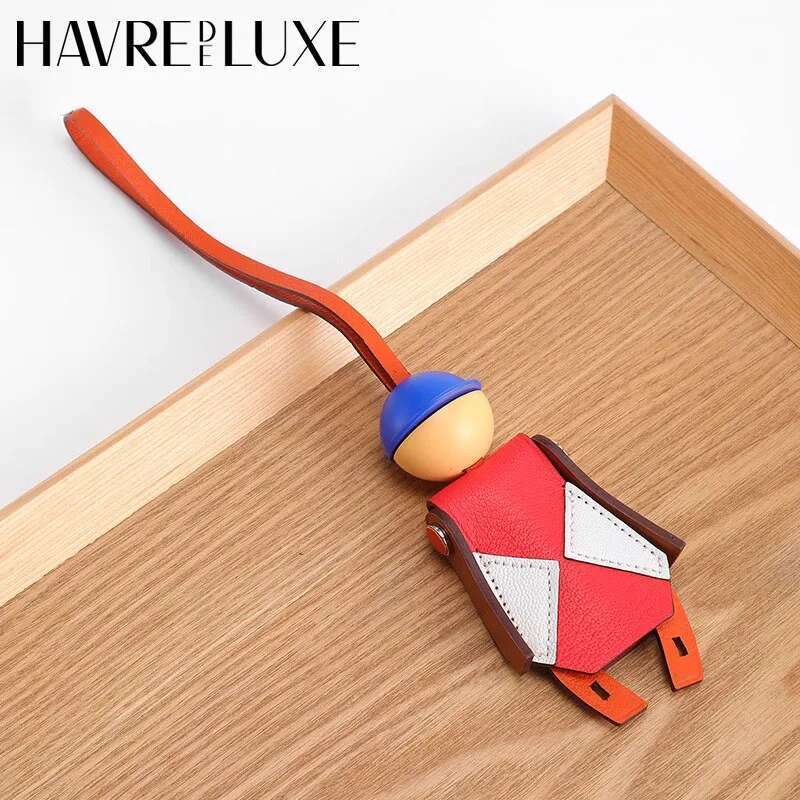 Horse Racing Jockey Charm For Genuine Leather Knight Car Keychain Ornament Women DIY Bag Accessories
