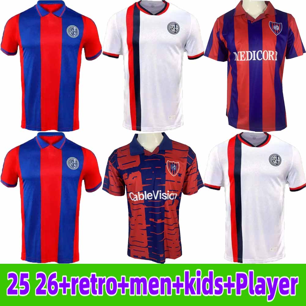 25 26 San Lorenzo de Almagro Soccer Jerseys - VOMBERGAR CERUTTI IRALA BRAIDA LEGUIZAMON BARRIOS MUNIAIN 94 95 96 retro Football Jersey