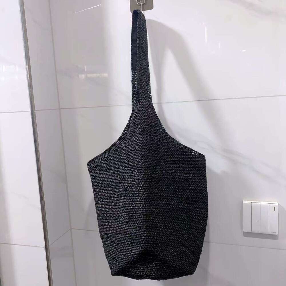 Ins Style Resort Beach Bag Summer Woven Bucket For Women Large Capacity Shoulder Bag Casual Fashionable Versatile Beach Vacation Tote Bag KQ4