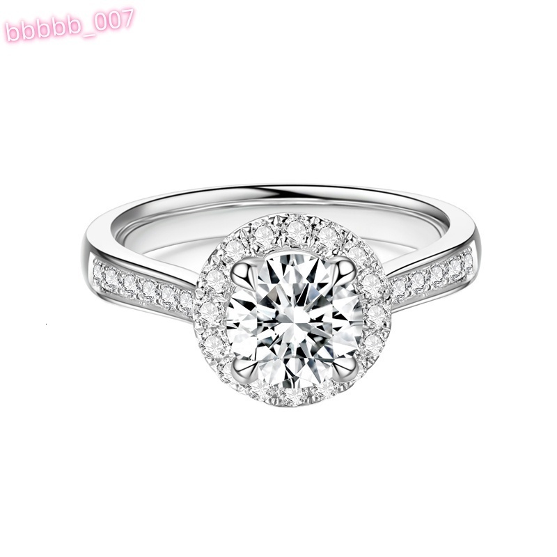 Lab Grown Diamond Wedding Ring Classic CVD HPHT Rhodium Plated Unisex 18K White Gold Engagement Anniversary Gift for Parties