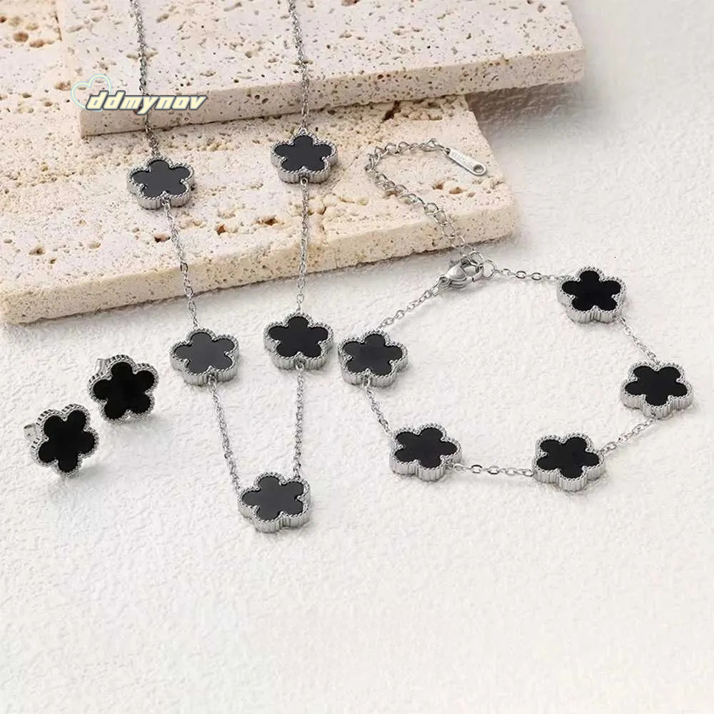 White Black Red Green Lucky Bracelet Necklace Earrings Jewellery Gifts Fashion WomenT251007 ddmynov