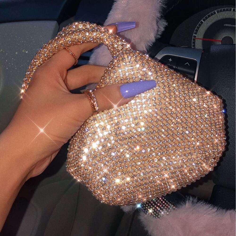 Women's High-End Triangle Shell Dinner Bag, Sparkling Lady Handbag, Handbags