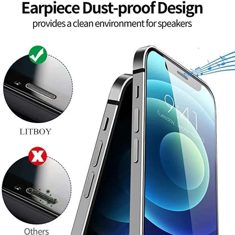 2PCS Screen Protector 13 12 11 Pro Max X XS MAX XR Tempered Glass For iphone 14 15 16 Plus Protective