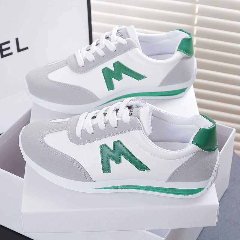 Seasonal new womens flat shoes oversized casual sports shoes running tennis low top lace up womens shoes Y250422