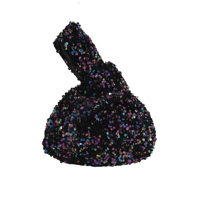 Fashionable And Personalized Texture Sequin Bucket For Women's 2024 New Light Luxury Trendy Hundred Paired Handheld Banquet Bag
