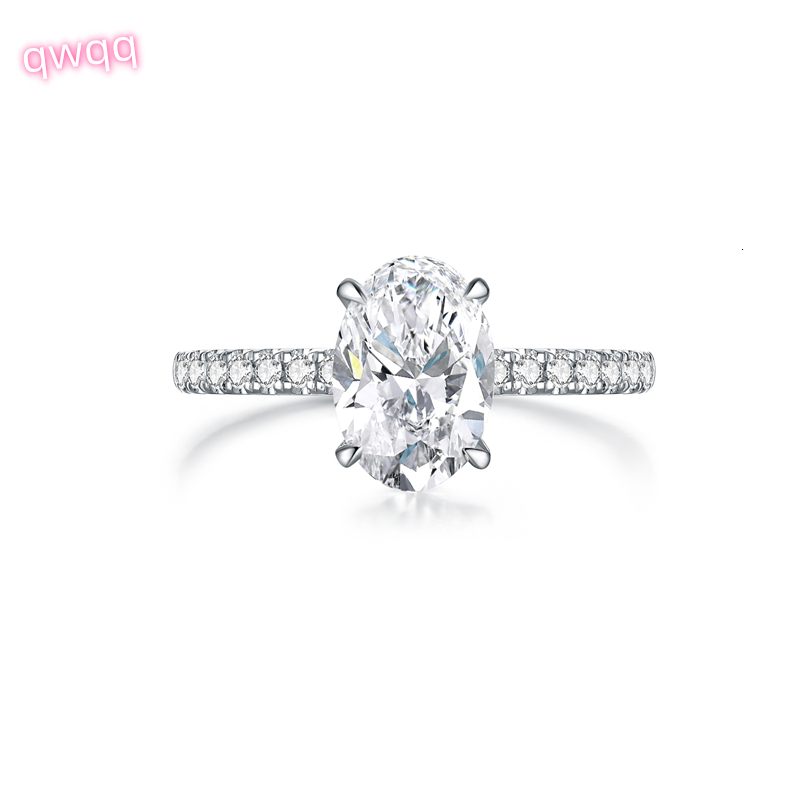 18K White Gold Lab Grown Diamond Wedding Rings Classic CVD HPHT OVAL Diamond for Engagement Fine Jewelry IGI Certificate Parties