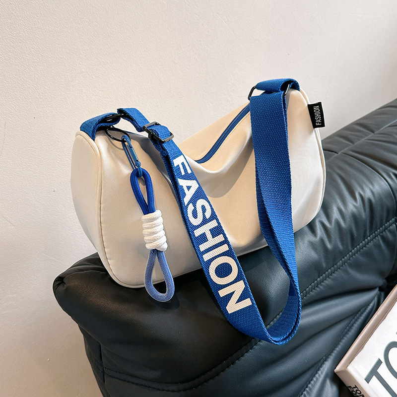 New Minimalist Series Designer Casual Large Capacity Nylon Canvas 2025 Free Shipping Fashion Shoulder Bag Multifunctional Broadband Crossbody Bag Fitn