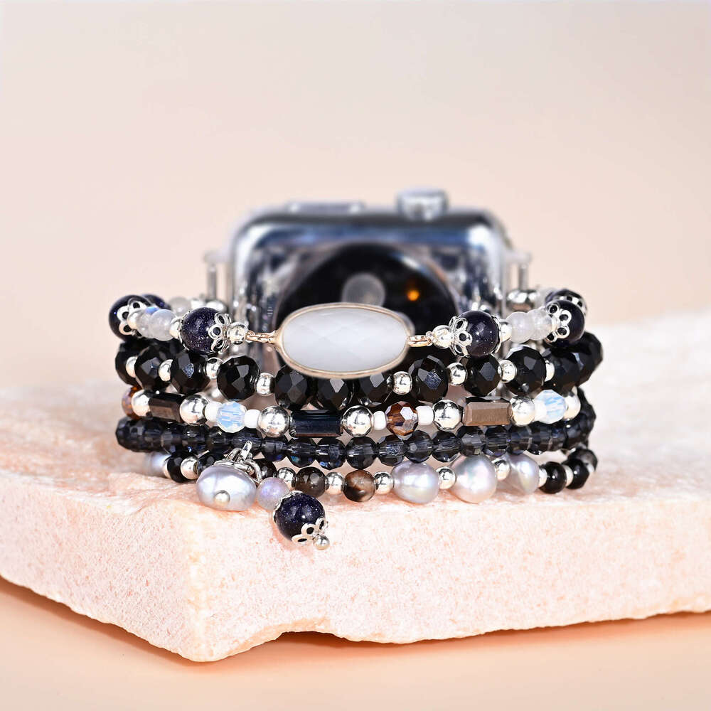 Bohemian style Apple/Samsung/Phoebe watch with stone handmade beaded strap