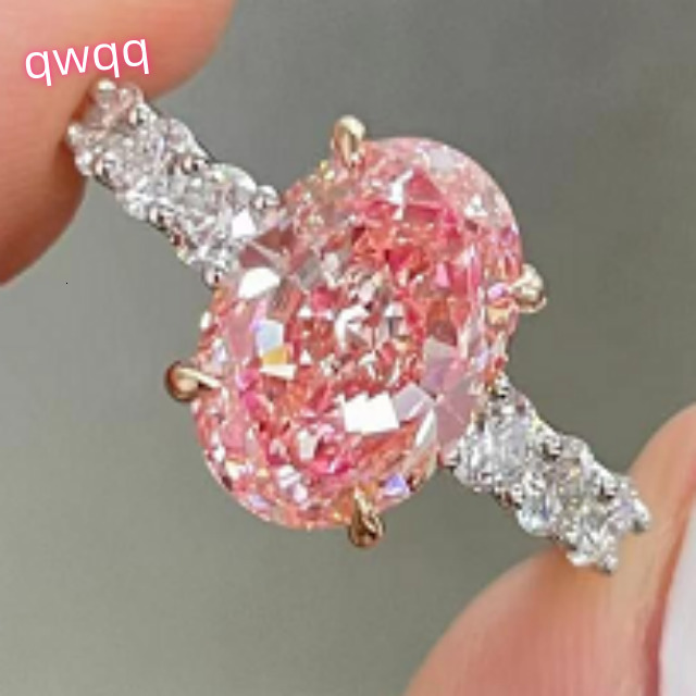 4.07 Ct Lab-grown Diamond VS1Fancy Pink Oval Cut Ring Engagement Ring Classic
