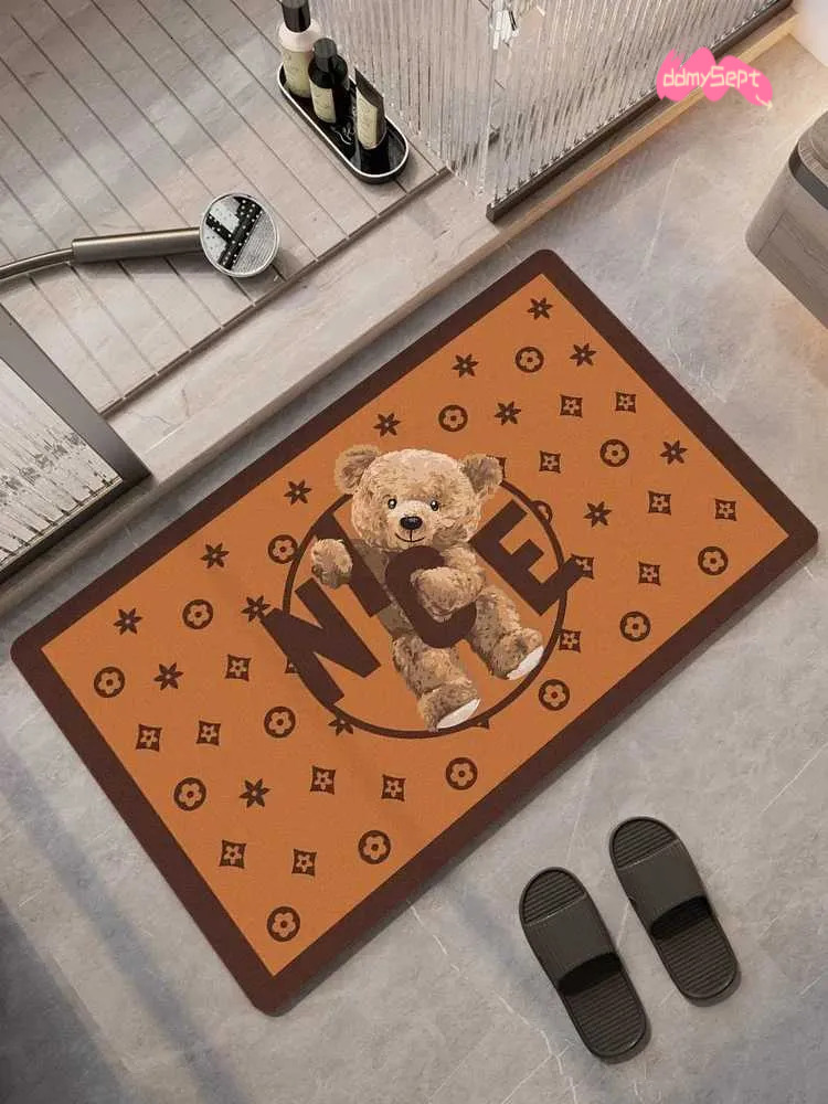 Non-Slip Bath Floor Mat - Absorbent, Soft Bathroom Rug for Tub and Shower, Machine Washable ddmysept