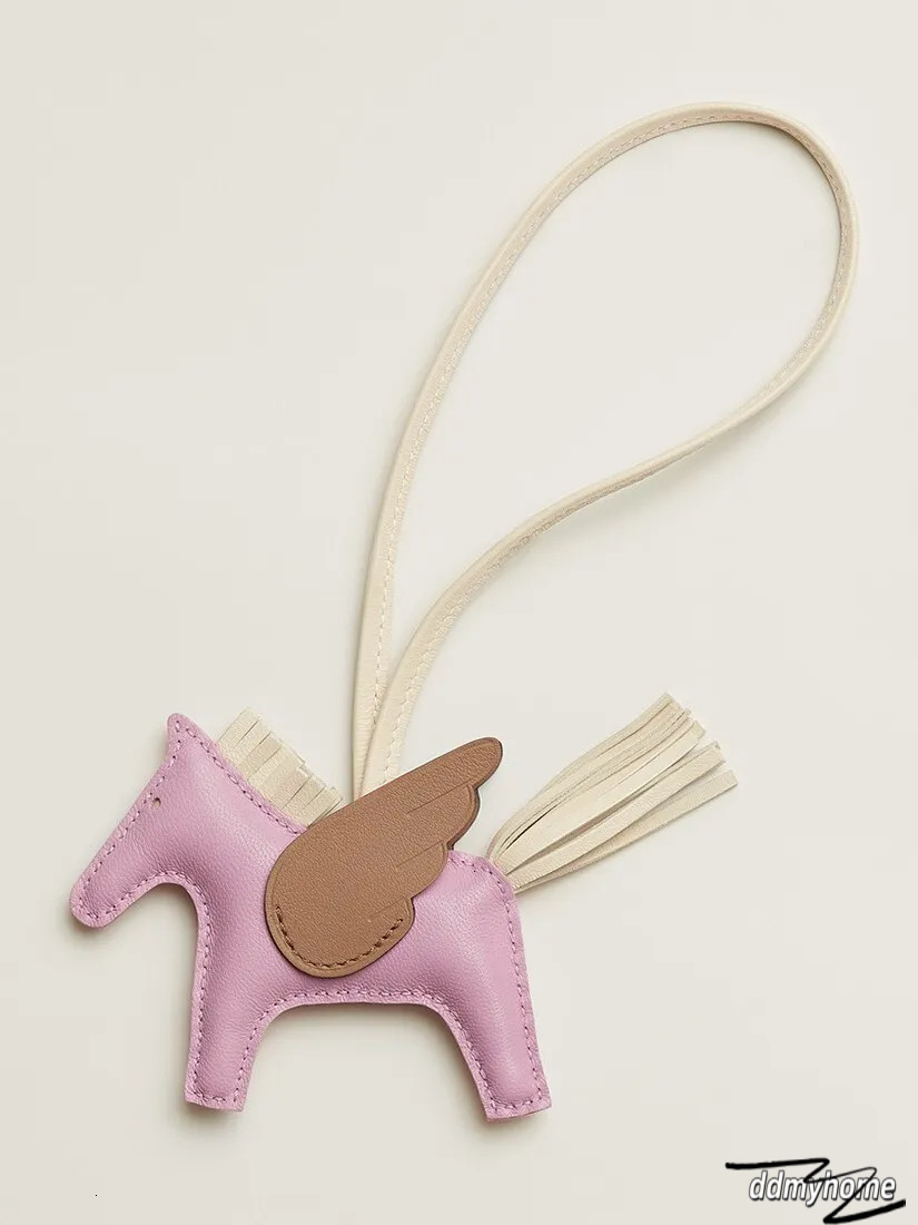 Handmade Little Pegasus Bag Charm Sheepskin Hand-Sewn High-End Rodeo Pony Pendant Keychain Car Hanging Decoration Ddmyhome