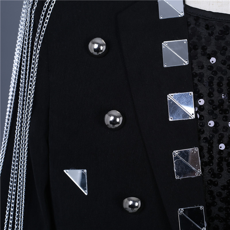 Stylish Studio Performance Dress Elegant Men's Tailored Suit Jacket