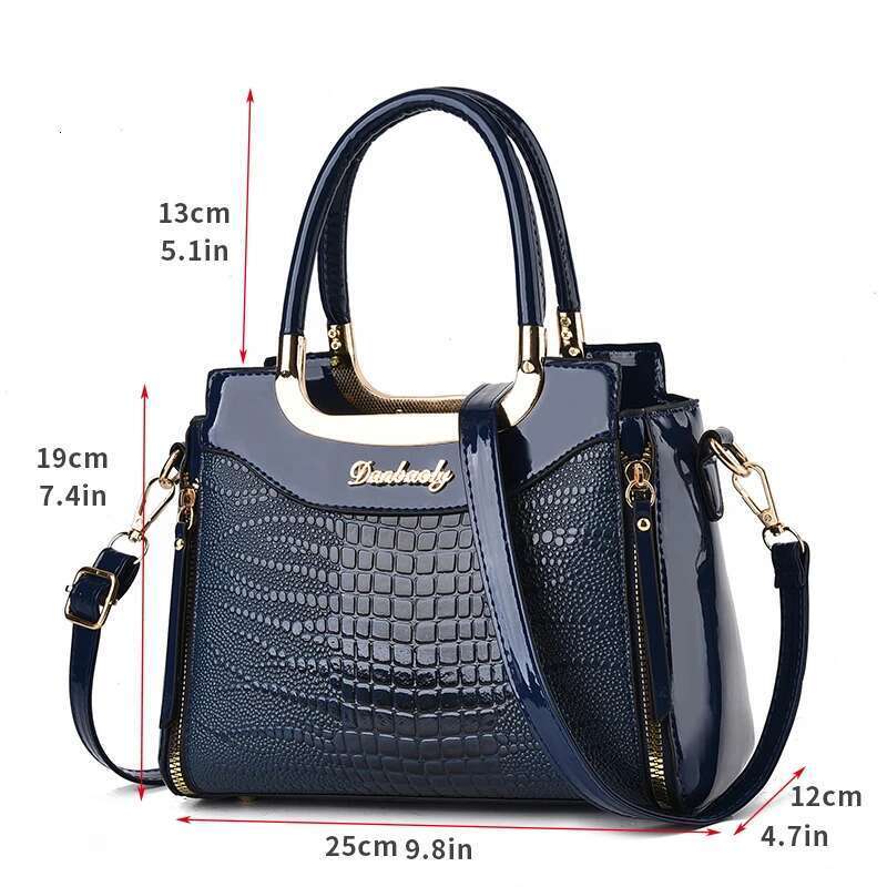Chic Crocodile Pattern Faux Leather Crossbody Bag With Adjustable Strap Elegant Women S Shoulder Purse For Daily Use Bag