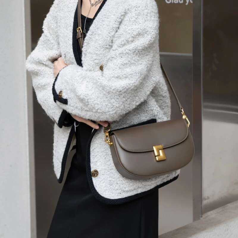 Designer Bag 2025 YANATARI Genuine Leather Red Shoulder Woman Minimalist Crossbody Cowhide Handbags Female Armpit Bag Luxury Bag
