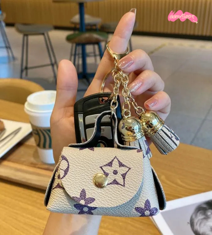 PU Leather - Handmade Tassel Car Key Lanyard Purse Keychain for Men & Women Bag Pendant ddmysept