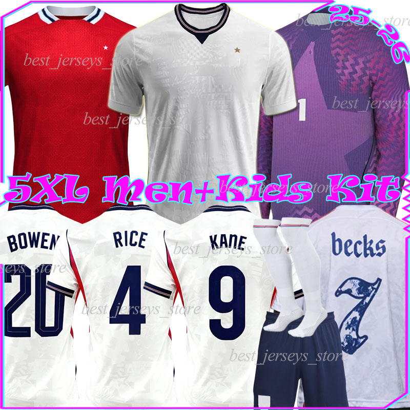 5XL 2026 eNGLanD KANE soccer jerseys World Cup 26/27 RICE EZE BOWEN RASHFORD ROGERS KONSA GUEHI HENDERSON BURN PICKFORD men kids kits socks sets football shirts