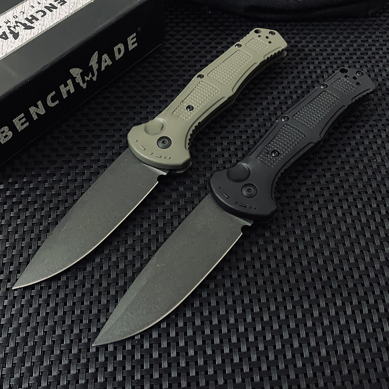BM 9070 Pocket Folding Knife D2 Blade Nylon Fiber Handle Hunting Self-defense Camping Tactical Survival Knives Portable EDC Tool