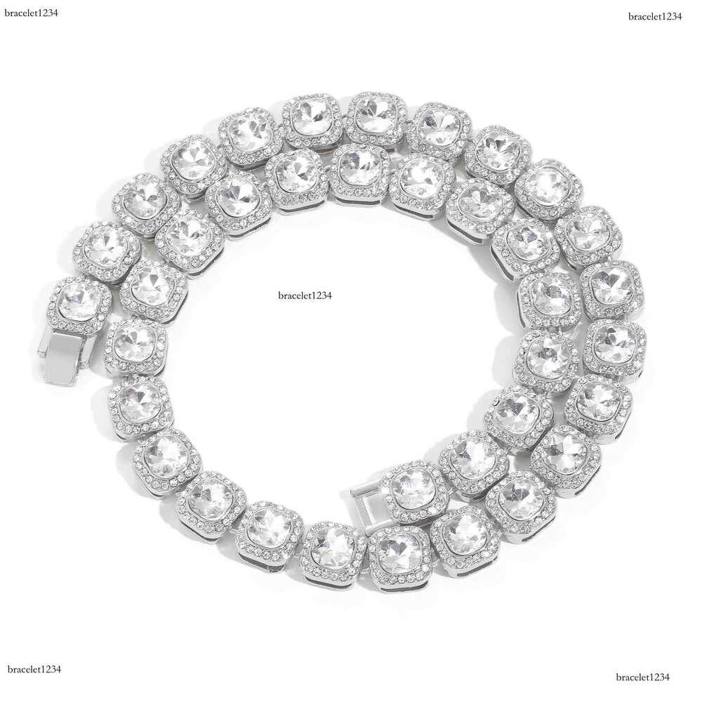 Luxury designer Hip Hop 13mm Choker Set with Cuban Chain Hip Hop Ice Out VVS Moissanite Necklace Bracelet with free shipping