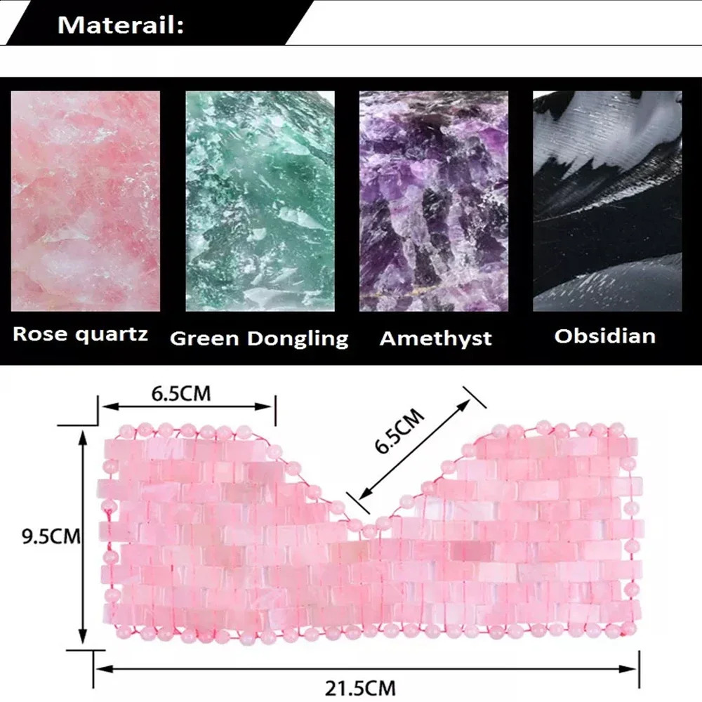 Rose Quartz Jade Eye Mask Facial Cooling Mask Massage Relaxation Beauty Spa Sleep Care Tool Jade Sleep Eye Mask Blindfold 250418