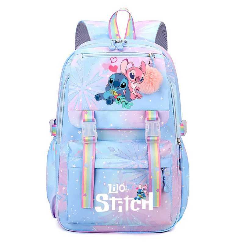 Disney Lilo Stitch Backpack for Girl Boy Student Teenager Children Rucksack Women Cute Casual School Bags Kids Birthday GiftsXJ250422