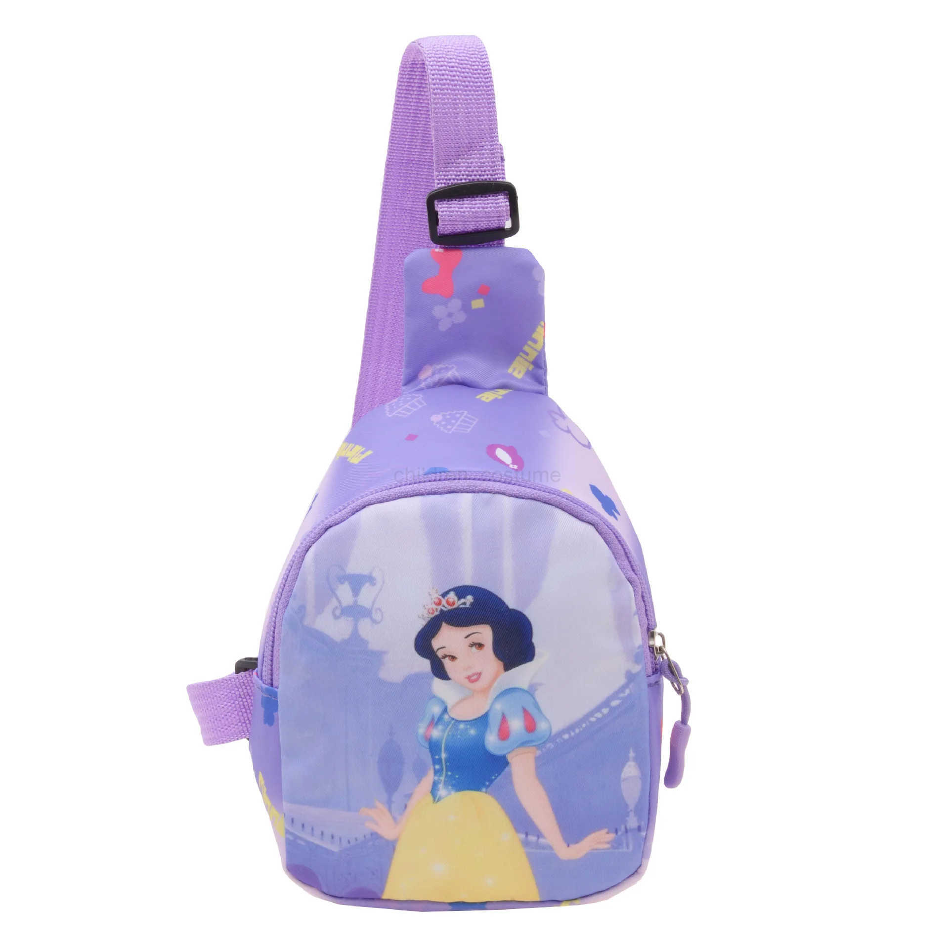 Disney Original Cartoon Chest Pack Lilo Stitch Frozen Princess Cute Baby Portable Crossbody Bag Children Casual Small Backpack W250623