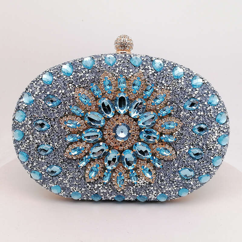 Sunflower Fashion Banquet Handbag Dress Evening Diamond Set Party Bag