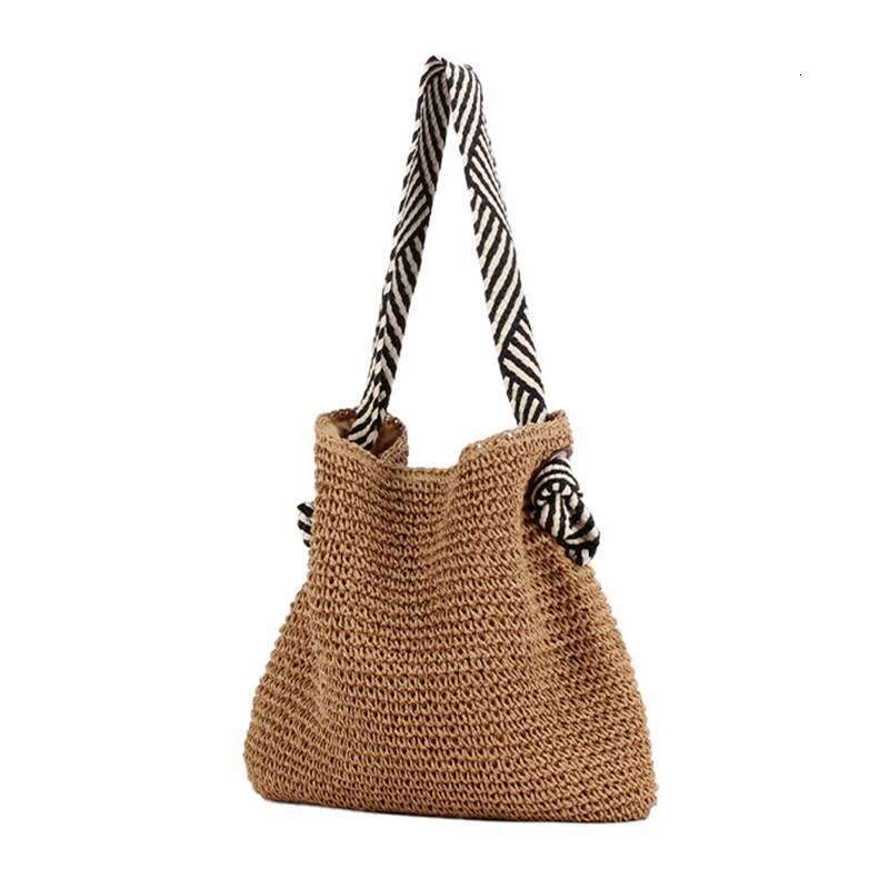 Ins Style Resort Beach Bag Spring And Summer New Grass Woven Vacation Large Capacity Beach Women S Single Shoulder Underarm Bag KQ