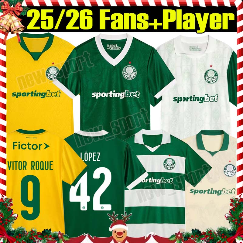 4XL 2025/26 ESTEVAO Soccer Jerseys LOPEZ LAZARO PAULINHO MAURICIO Home Away PaLmeIraes VEIGA RODRIGUES FABINHO WEVERTON Men Kids kit sets Football Shirts