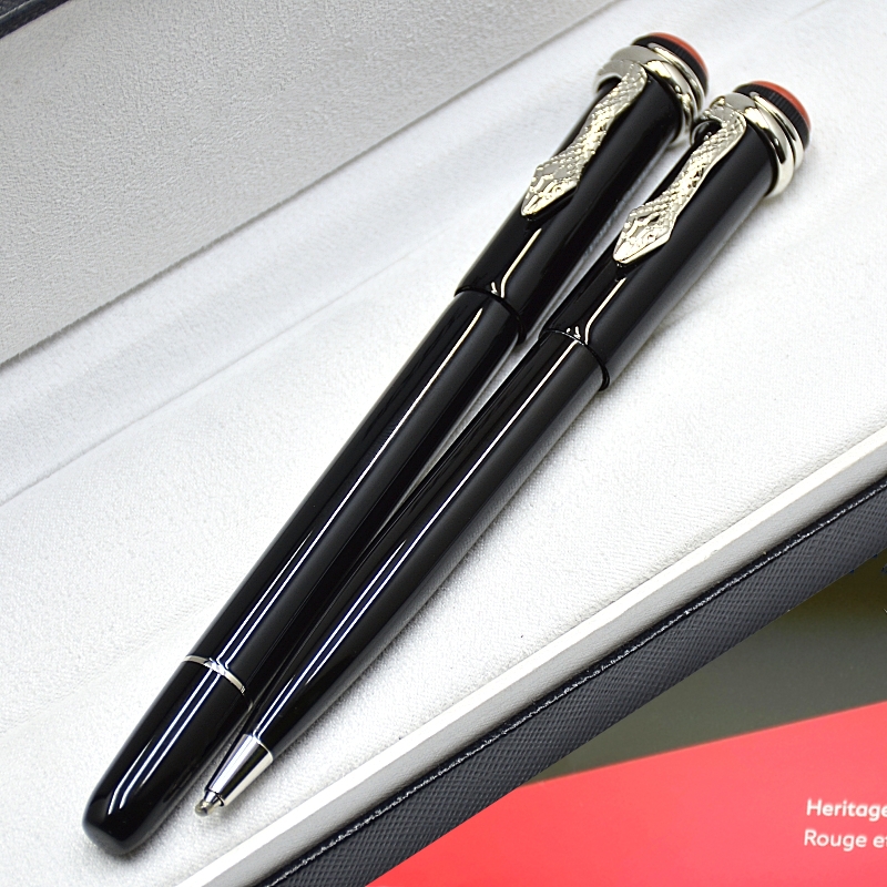 Special Edition Heritage Collection Black Rollerball Pen Ballpoint Pen Unique Snake Clip Stationery Office School Writing Ink Fountain Pens