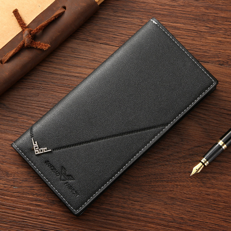 Cross-border new men's fashion long wallet soft leather wallet handbag large capacity business bag multi-card card bag