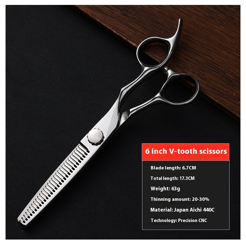 Japanese 440C salon hairdresser professional hairdressing scissors 5.5/6/6.5/7-inch flat scissors, reverse teeth scissors, Thinning scissors, hair sty