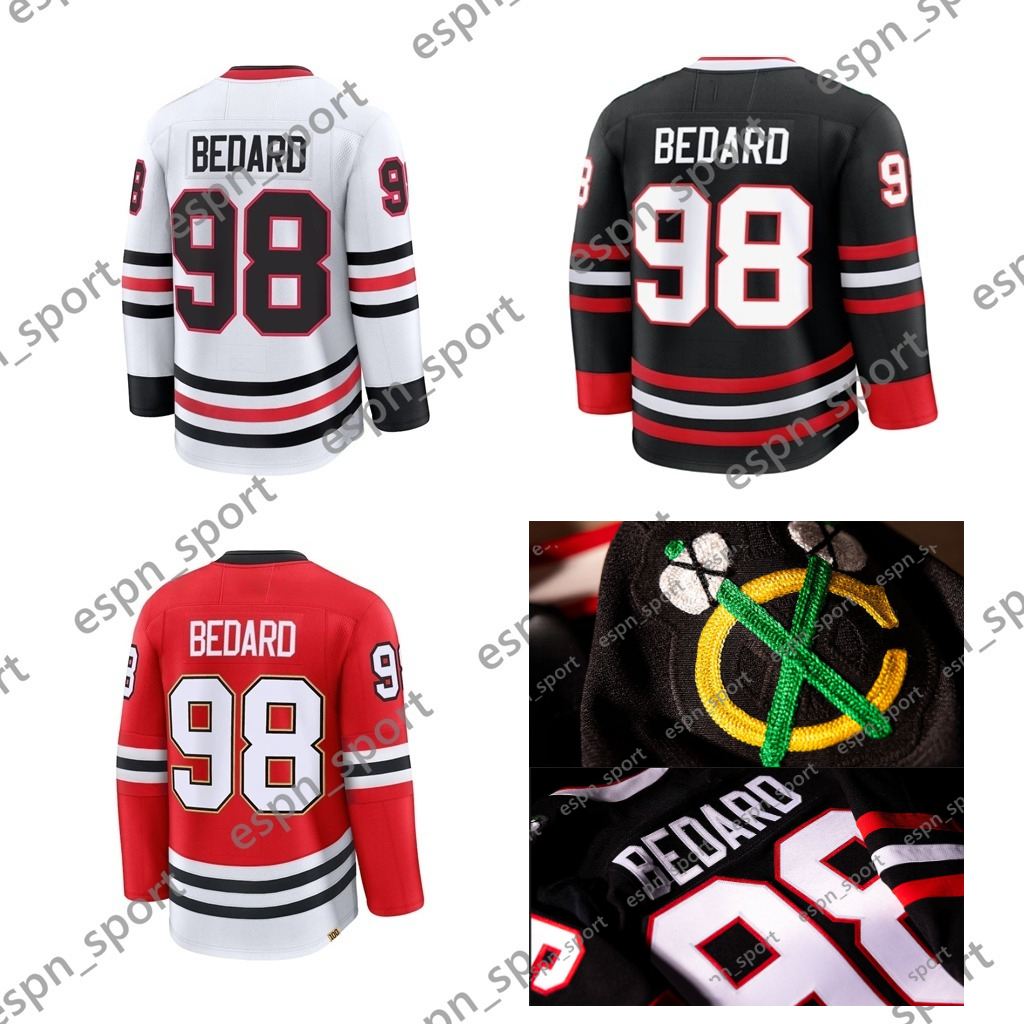 ChicagoBlackhaws 98 Bedard 2025 26 Black Returns Hockey Jersey Petr Mrazek 23 Kurashev Philipp Kurashev Teuvo Teravainen 86 Teravainen 55 Levshunov Hockey Jerseys