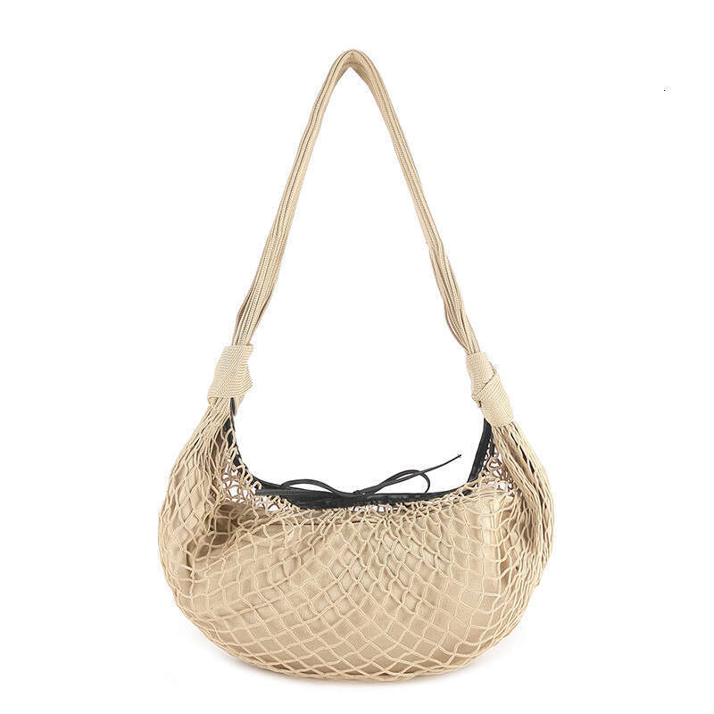 Ins Style Resort Beach Bag Spring Summer New Hollow Weaving Large Capacity Tote Bag Niche Design Seaside Vacation Style Beach Horn Bag KQ