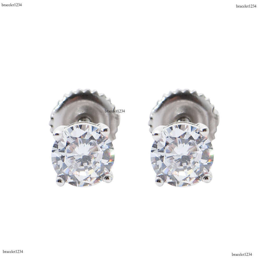Luxury Hip Hop GRA Certificate Ice out VVS Moissanite 3mm 5mm 7mm earrings for men and women Free delivery