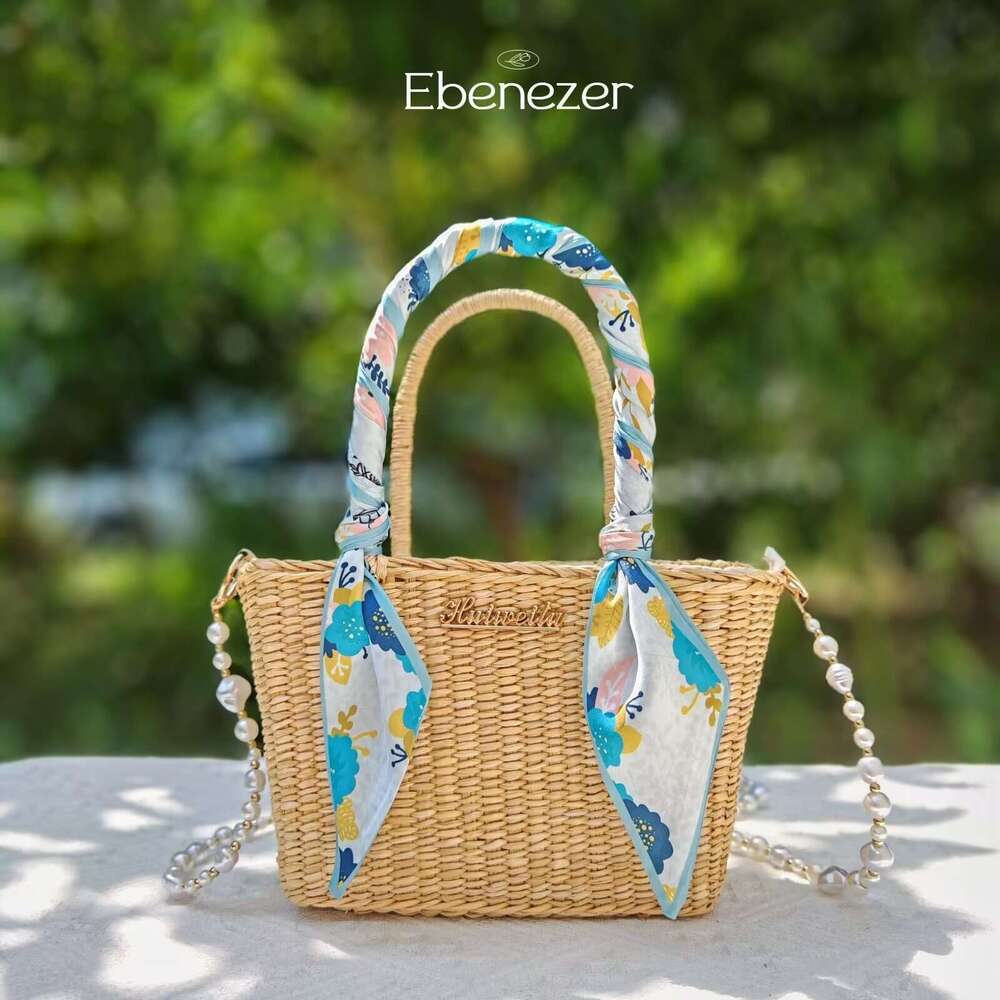 Ins Style Resort Beach Bag Bags New Handmade Single Shoulder Woven Handbag Straw Bag Seaside Crossbody Vacation Bag KQ