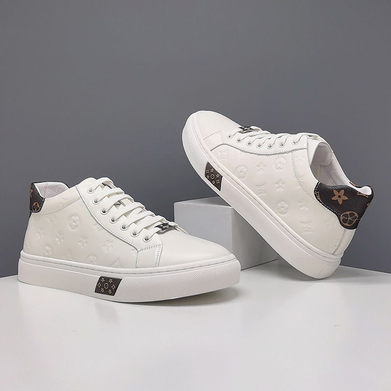 free shipping designer shoes men's autumn winter Korean casual sports thick-soled sports casual shoes white sneakers trendy fashionable versatile