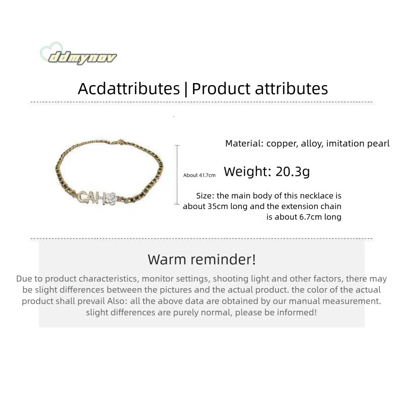 Camellia Pearl Letter Necklace - French Leather & Metal Choker for Women | Classy Designer Pendant ddmynov