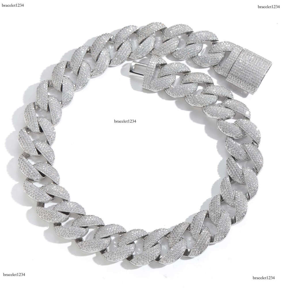 Luxury designer 22mm Bubble Cuban Chain Hip Hop 5 row Ice out vvs Moissanite Necklace Men's Necklace with free shipping