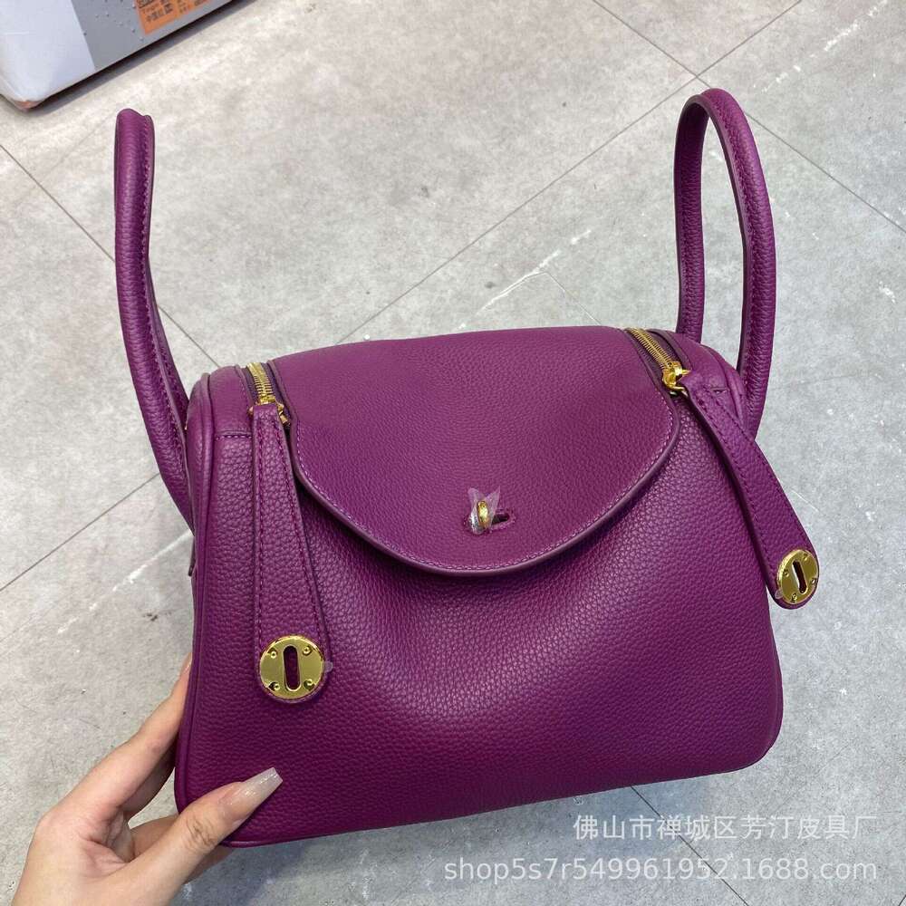 Designer Bag Shoulder Carrying Doctor S Lindi Soft Cowhide Lychee Pattern Handbag Single Shoulder Crossbody Versatile Embroidery Large Capacity