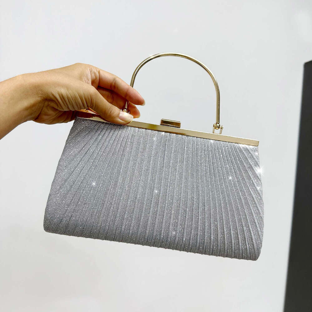 New Folded Shiny Evening Handbag, Mobile Phone Women's Banquet Qipao Dress Bag, KTV Princess Bag