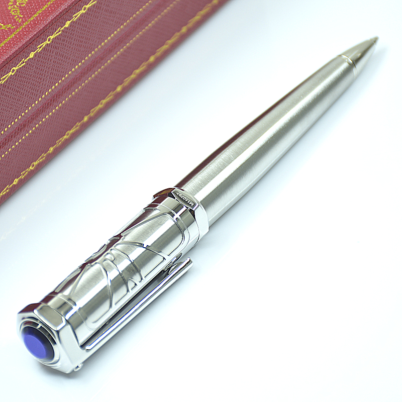 AAA High Quality Santos-Dumont Metal Ballpoint Pen Special Reliefs Design Office School Writing Ball Pens With Serial Number