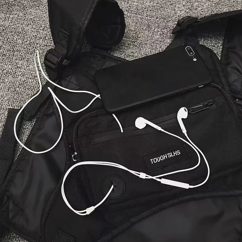 Chest Bag Hip Hop Streetwear Fashion Tactical Package Multifunctional Large Capacity Sports Casual Tactical Vest Bags Waterproof R250423