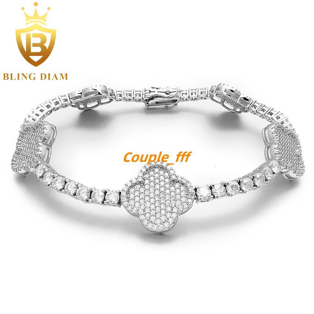 Wholesale Fashion Bling Women Jewelry Fine Jewelry Four-leaf Clover Chain Bracelet